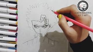 draw anime characters | how to draw toshiro hitsuga step by step | step by step drawing