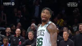 Marcus Smart Says Damn After A One-Footed Three From Kevin Durant