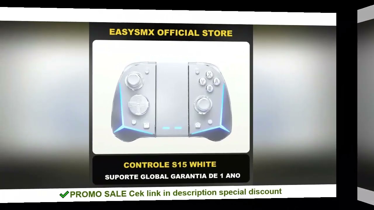 EasySMX S15 L/R Joypad Wireless RGB Controller Compatible with Nintendo Switch/OLED, Gyroscop, Amiib