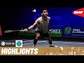 Lee Zii Jia competes against Lakshya Sen in a hard fought matchup