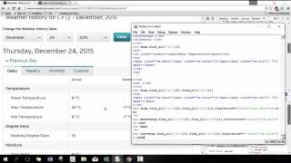Custom Python Workshop - Weather Web Scraping