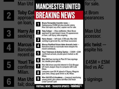 Video Man Utd Breaking News: Bruno Fernandes €50M REJECTED, Collyer to West Brom, Rashford Twist!