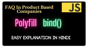 Polyfill of bind() method in Hindi | JavaScript Interview Questions #javascript #reactjs