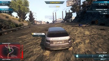 NFS Most Wanted 2012: "Pumping Iron" Sprint Race 1:07.90 - Land Rover Evoque Fully Modded Pro