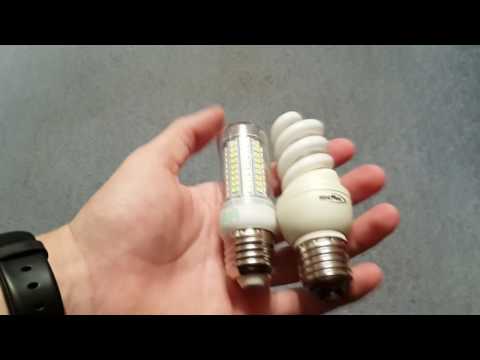 №3 Led лампочки e27 102 диода тест,с AliExpress