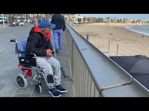 Barcelona beach near hospital del mar..walking tour