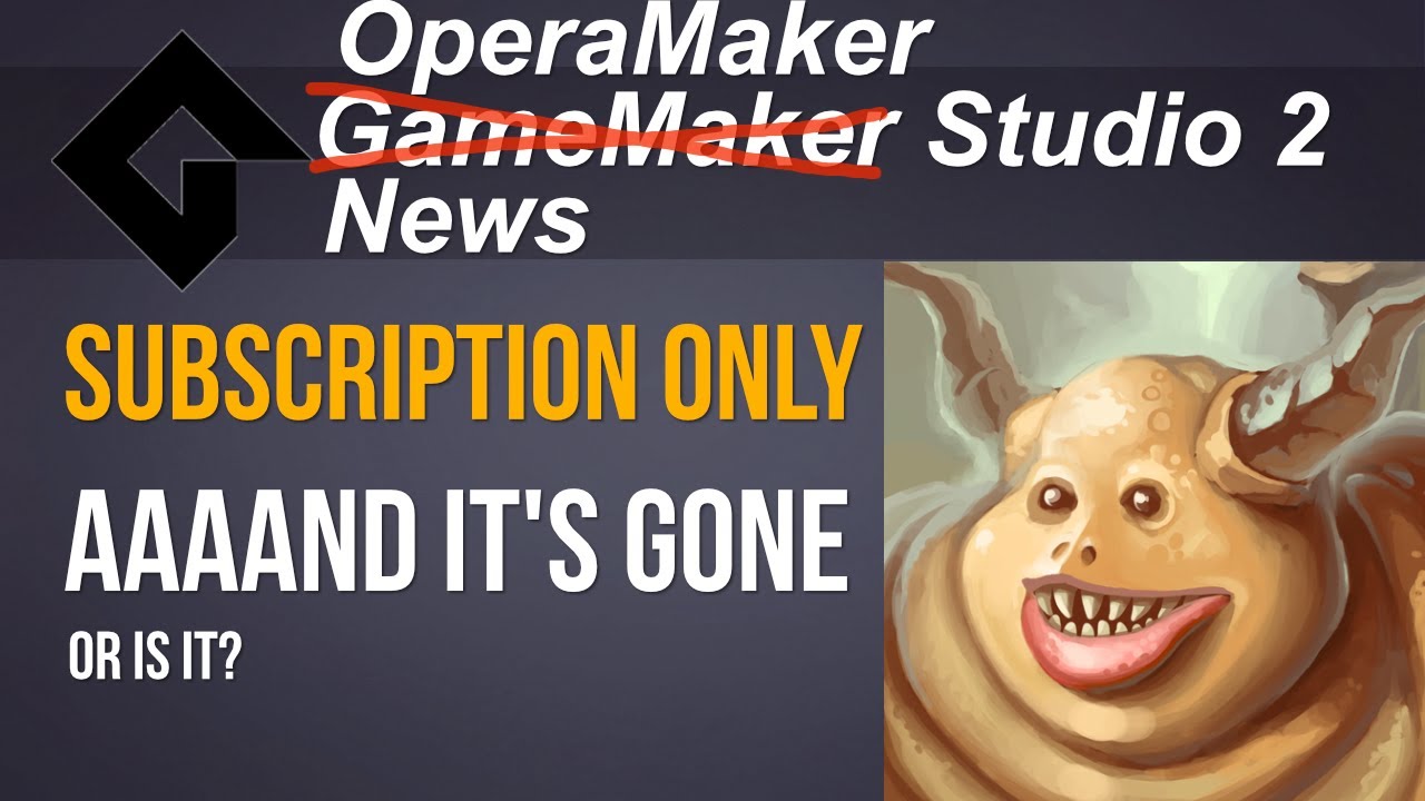 GameMaker swaps 'indie' and 'creator' subscriptions for one-time fee