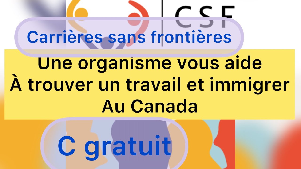 #comment trouver un emploi et immigrer au Canada #carrières sans ...