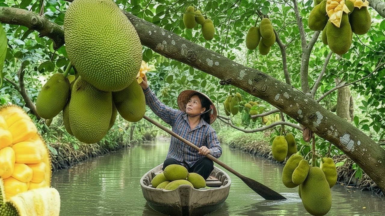 Single Mom Amazing Jackfruit Garden Harvest By The River One Trip to Market - Ly Thi Sung Daily Life