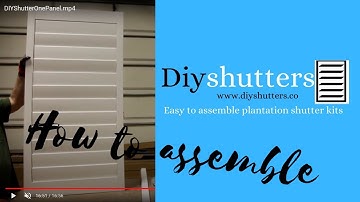 How to assemble, hidden tilt, plantation shutter #DIYshutters.co