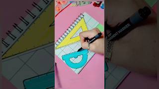 Creative Maths Front Page Design Idea 📐✏️ #shorts #diycrafts #maths #viralshorts