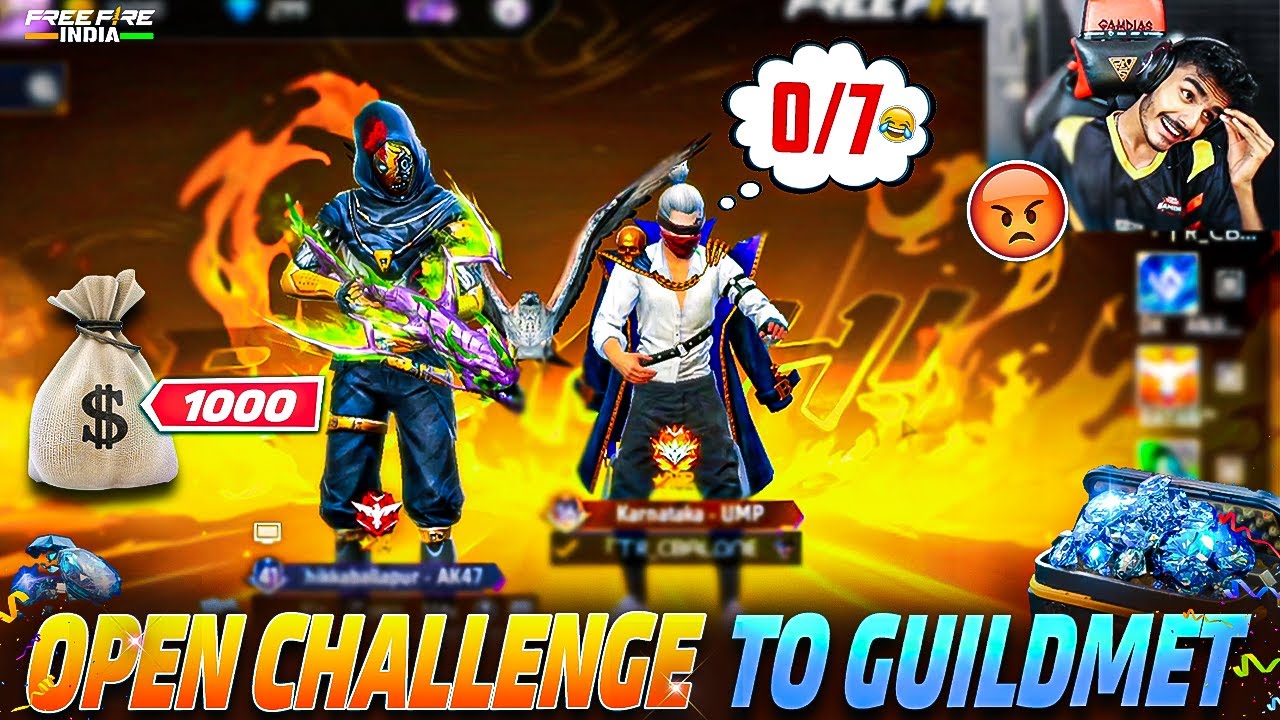 Open Challenge TO Guild Met 🔥TOPUP EVENT 1V1 CHALENGE 💲