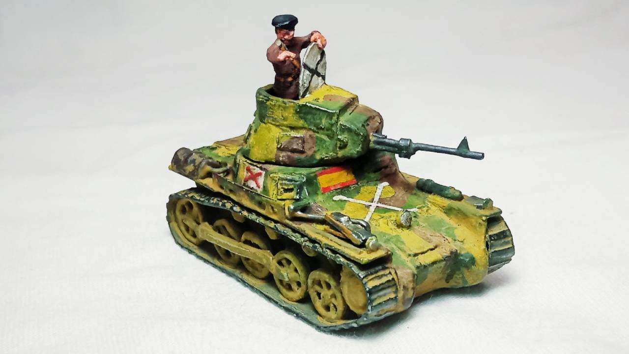 Panzer 1a Breda. How to make paper tank Spanish Civil War. Papercraft DIY model