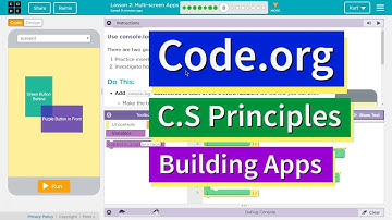 Multi-Screen Apps Lesson 2.8 Tutorial with Answers Code.org CS Principles