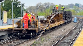 Welded Rail Train Drops New Rails for the MBTA Commuter Rail’s Fairmount Line + Up-Close Angles