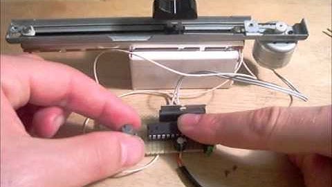 Motorized fader control with ATmega8 + H bridge