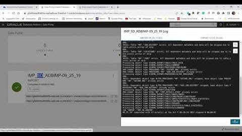 SQL Developer: Data Pump (Import into Autonomous Database)