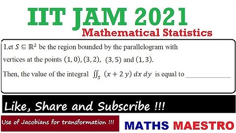 Use of Jacobian to solve  Mathematical Statistics Question of IIT JAM 2021 related to transformation