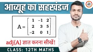 Adjoint Matrix | adj.A निकालना सीखें | Determinants | class 12th maths up board 2025