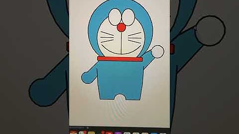 Drawing Doraemon with python code #doraemon #python #drawing #shorts