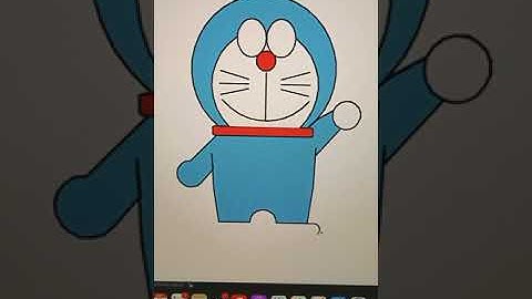 Drawing Doraemon with python code #doraemon #python #drawing #shorts