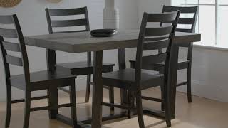 Modern Farmhouse Dining Chair, Set of 2 - Black