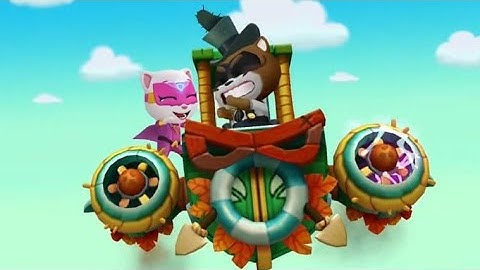 Talking Tom Hero Dash Gameplay - ANGELA vs RACCOON BOSS