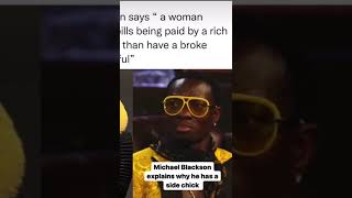 Michael blackson explains why he has a side chick 😂 #michaelblackson #interview #kiddvlogs #shorts