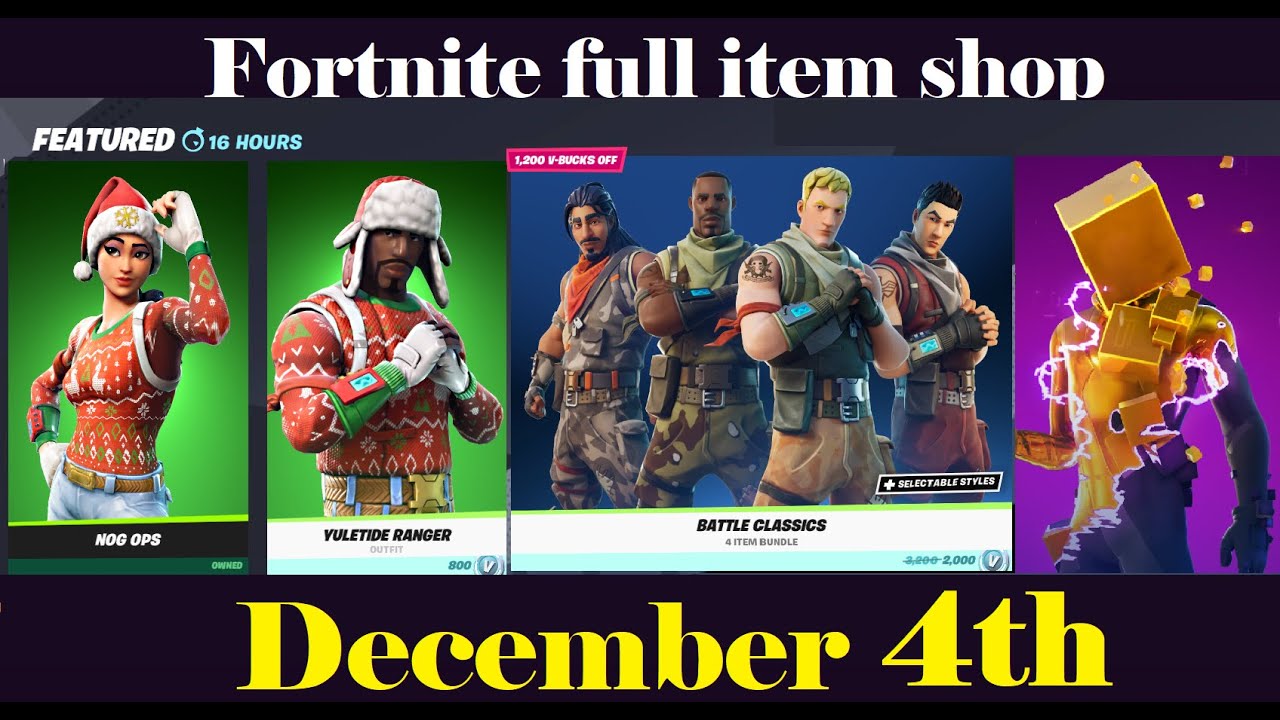 Fortnite Item Shop December 4 2021 (Fortnite Battle Royale)