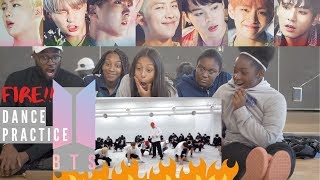 AMERICAN DANCERS 1st Time React to BTS FIRE DANCE PRACTICE!!!!