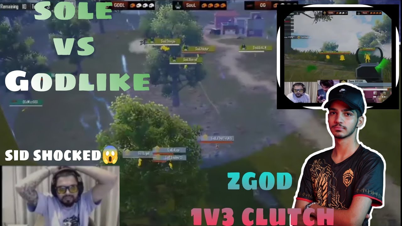 GODLIKE VS SOUL || ZOD 1V3 CLUTCH INTENSE FIGHT SID SHOCKED 😱😱 | 