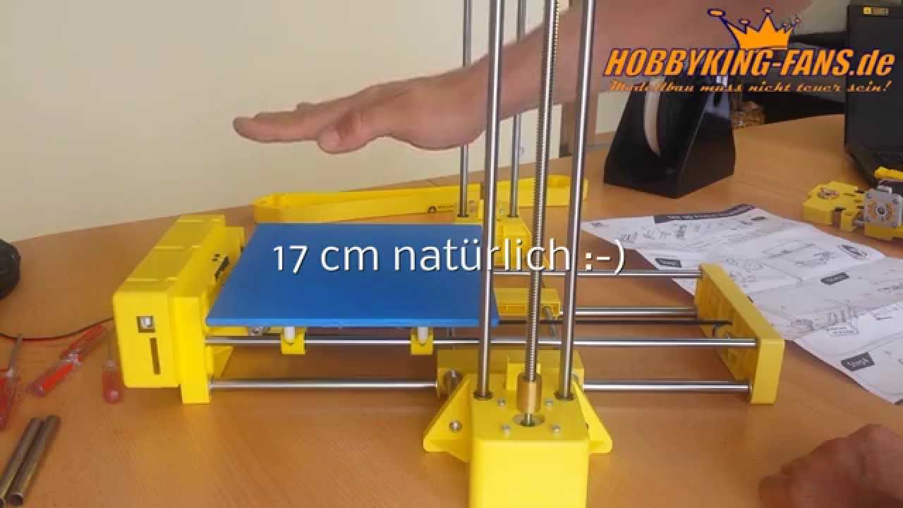 HK Print-Rite DIY 3D Printer Teil 2 Aufbau Kalibrierung Einstellungen & Tips - YouTube