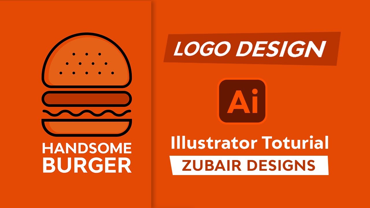 How to create a Handsome Burger Logo Design in Adobe Illustrator ...