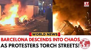 Spain Unrest: Barcelona Protesters Loot Shops and Set Street Furniture on Fire Amid Anger
