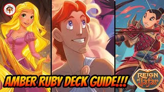 Is Amber Ruby Better WITHOUT Mufasa?!? Disney Lorcana Reign of Jafar Deck Guide!!!