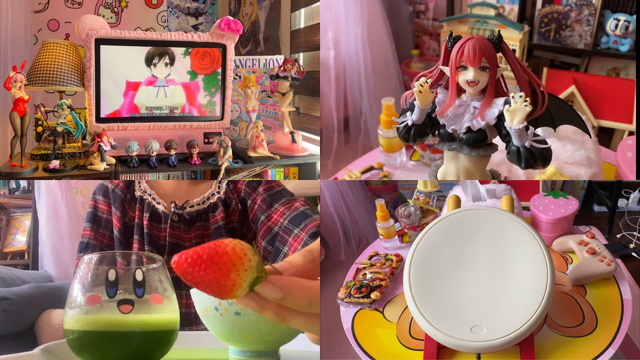 how i have fun as a 23-year-old loser ☘️ manga, rhythm games, figure unboxing !