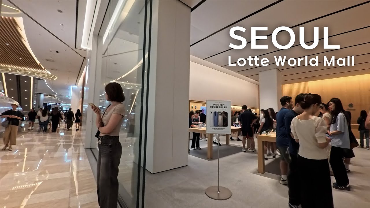 [4K] 토요일 사람들로 붐비는 서울 롯데월드몰 둘러보기 | Seoul Lotte World Mall Tour | 首尔乐天世界购物中心逛一逛 | ソウルロッテワールドモール散策