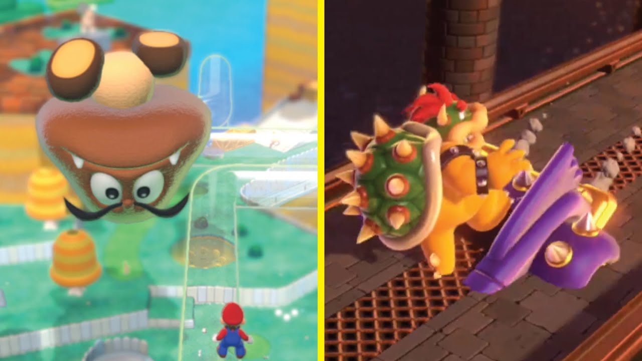 Что произойдет, если в Super Mario 3D World + Bowser's Fury враги окажутся перевернутыми?