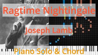 🎹Solo &amp; Chord, Ragtime Nightingale, Joseph Lamb, Synthesia Piano