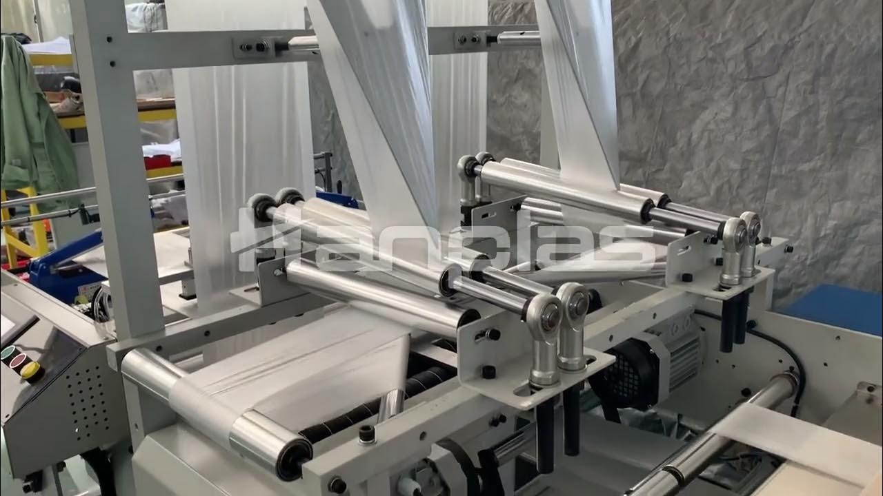 Automatic 2 lines folded rolling garbage bag making machine Trash bag