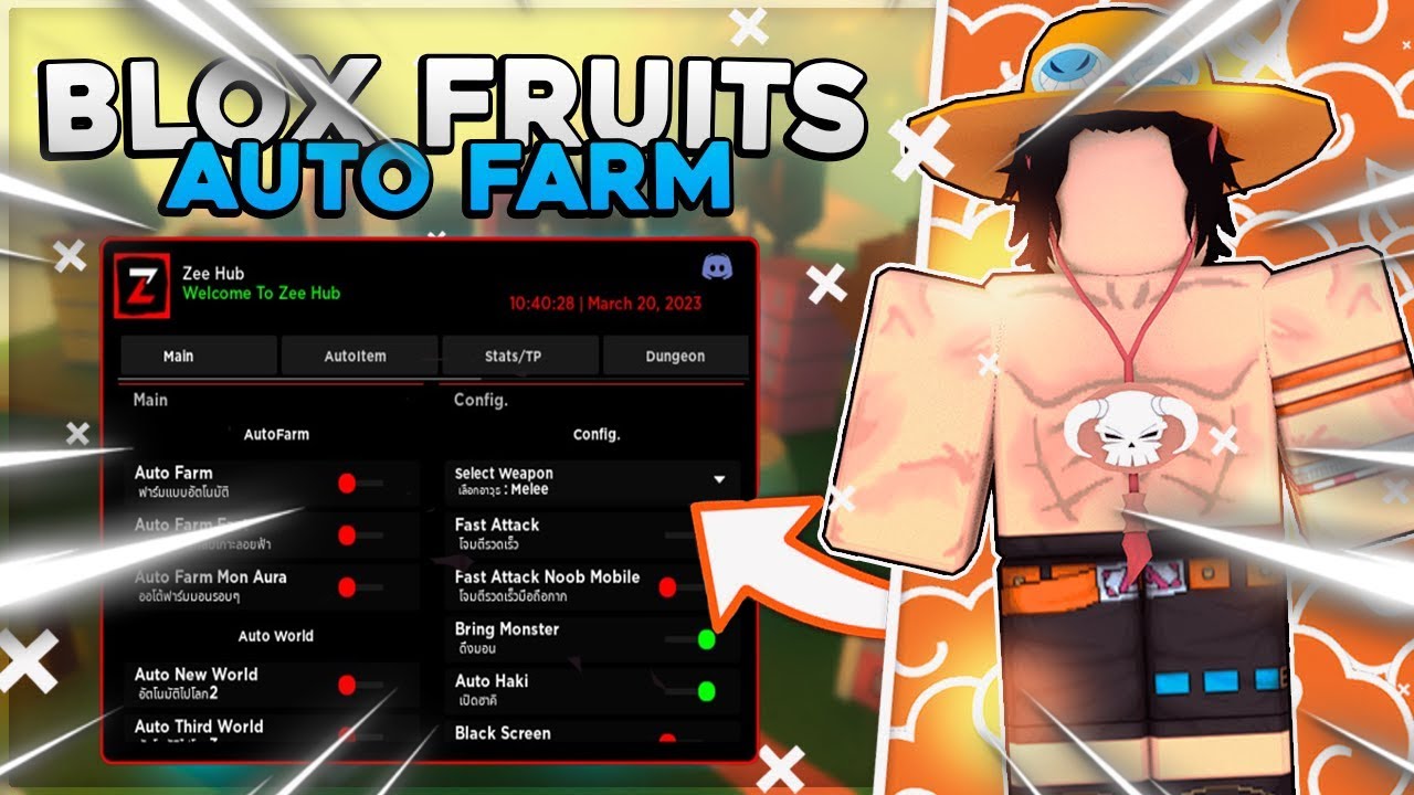 CÁCH HACK BLOX FRUITS UPDATE 18 TRÊN PC VÀ MOBILE : AUTO FARM, ESP FRUIT,  MIRAGE ISLAND ,ROBLOX 