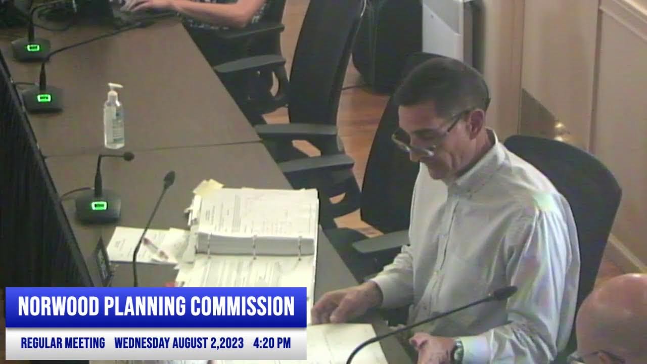 Norwood Planning Commission Regular Meeting August 2, 2023 YouTube
