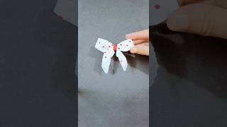 DIY tissue paper bow making idea 🎀 #shorts #bow #bowmaking #diy #craftmakers #craftstudio #craft
