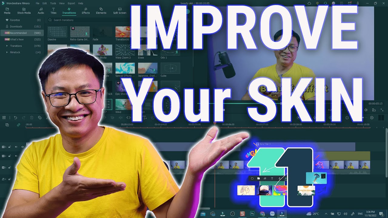 How to Improve Your Skin in Video Filmora 11 Effects YouTube