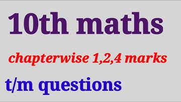 10th maths important chapterwise  1,2,4marks questions telugu medium || sri pragna