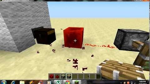 Minecraft Hopper and redstone block Tutorial 1.5