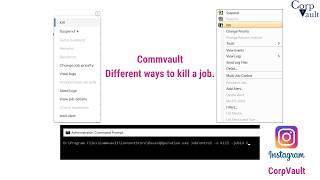Commvault: How to Kill a Running Job Using different interfaces