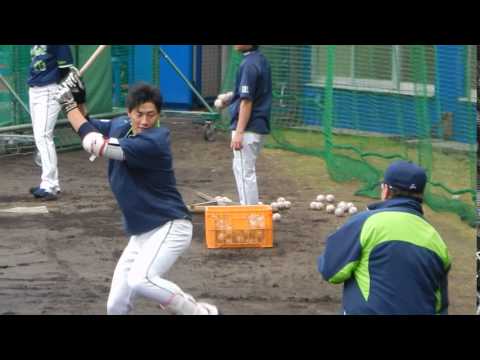廣岡選手　東京ヤクルトスワローズ　浦添キャンプ
