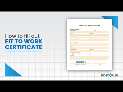 How to Make and Fill Out A Fit To Work Certificate Online | PDFRun