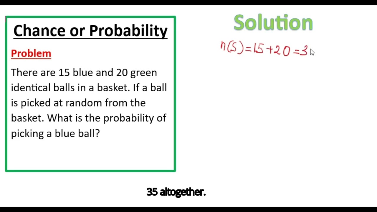 How to solve probability